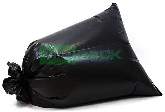 Мешки для мусора 120 литров, 30 мкм, 20 шт, ПВД, черные, 70x110 см, Надежные - Вид 2