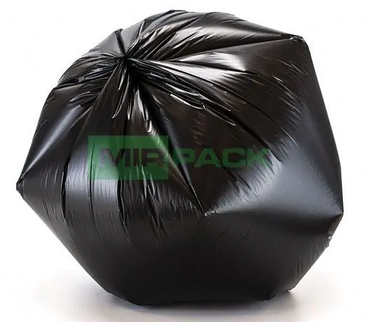 Мешки для мусора 60 литров, 20 мкм, ПСД, в рулоне 20 штук, 60х70 см, черные, с ароматом свежести, прочные, Мирпак - Вид 3